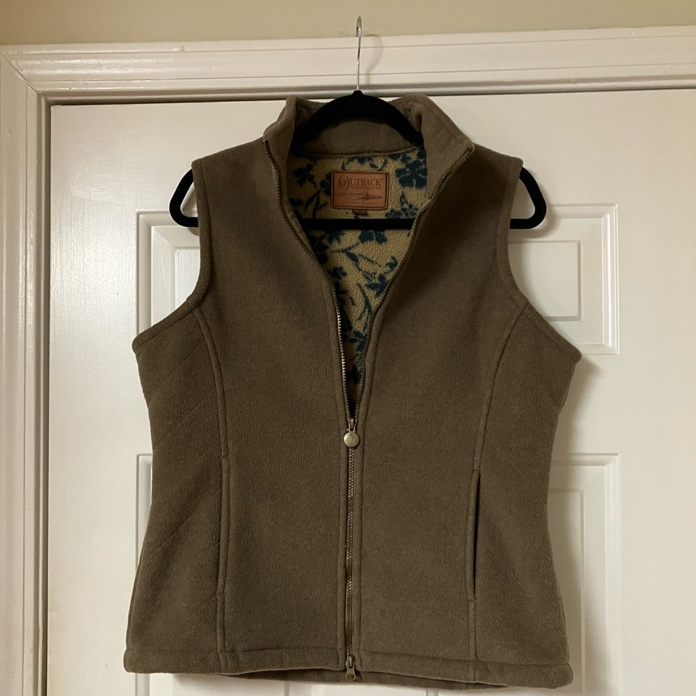 Women's Brown Fleece Vest